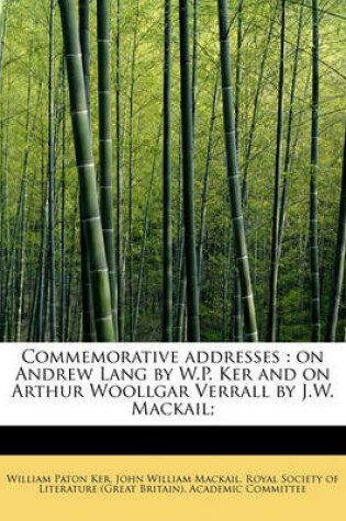 Cover of Commemorative Addresses