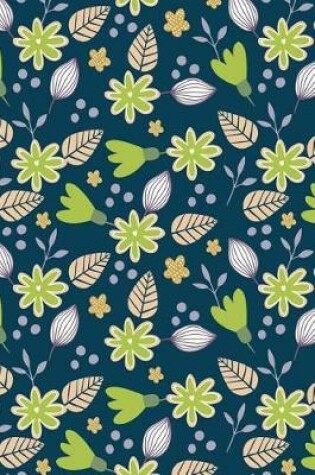 Cover of Journal Notebook Green Leafy Pattern