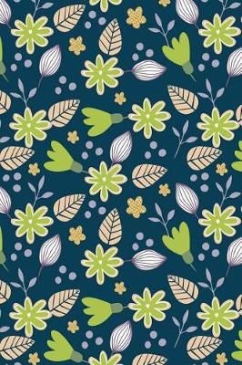 Cover of Journal Notebook Green Leafy Pattern