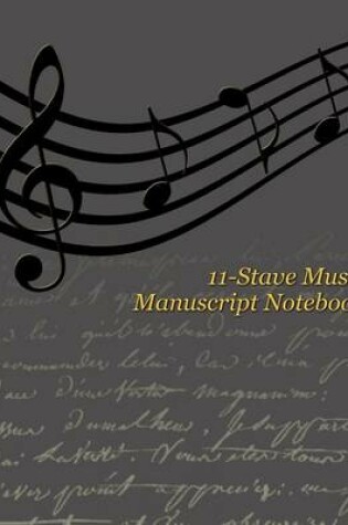 Cover of 11-Stave Music Manuscript Notebook - Wavy Music Staff