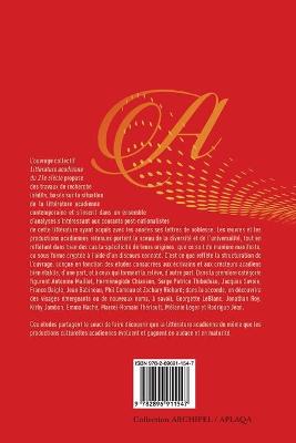 Cover of Litterature acadienne du 21e siecle