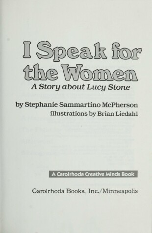 Book cover for I Speak for the Women