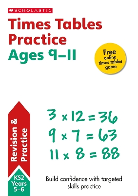 Book cover for Times Tables Practice Ages 9-11