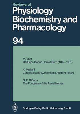 Book cover for Reviews of Physiology, Biochemistry and Pharmacology 94