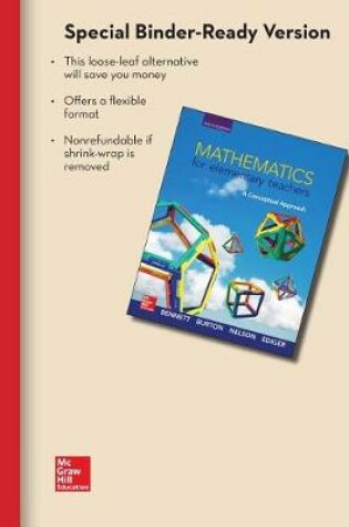 Cover of Loose Leaf for Mathematics for Elementary Teachers: A Conceptual Approach