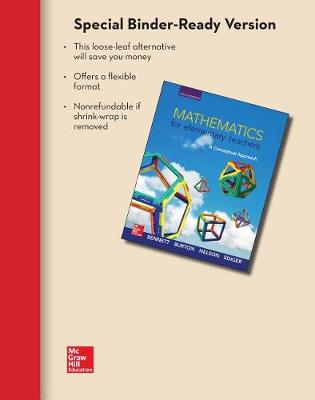 Book cover for Loose Leaf for Mathematics for Elementary Teachers: A Conceptual Approach