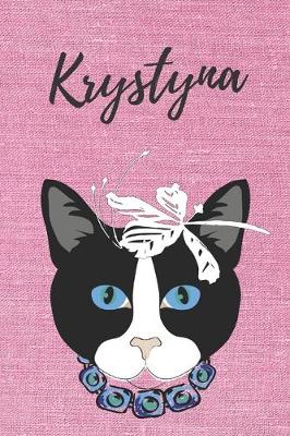 Book cover for personalisiertes Notizbuch Katze / Notizheft / Journal / Malbuch / Tagebuch / Kritzelbuch / DIN A5 / Geschenk Krystyna