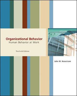 Book cover for Organizational Behavior: Human Behavior at Work
