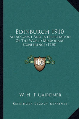 Book cover for Edinburgh 1910 Edinburgh 1910