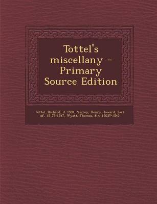 Book cover for Tottel's Miscellany