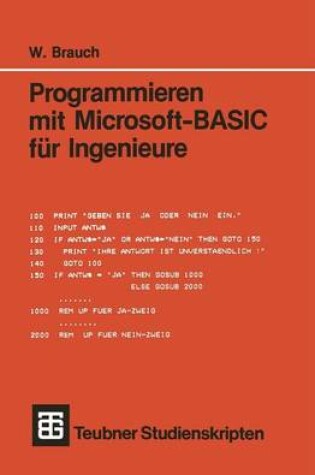 Cover of Programmieren Mit Microsoft-Basic Fur Ingenieure