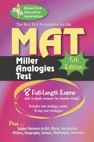 Cover of Mat -- The Best Test Preparation for the Miller Analogies Test