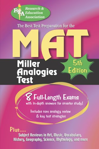 Cover of Mat -- The Best Test Preparation for the Miller Analogies Test