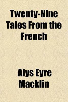 Book cover for Twenty-Nine Tales from the French