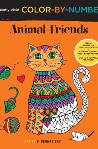 Cover of Brilliantly Vivid Color-by-Number: Animal Friends