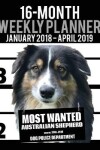 Book cover for 2018-2019 Weekly Planner - Most Wanted Australian Shepherd