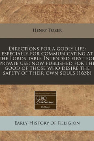 Cover of Directions for a Godly Life