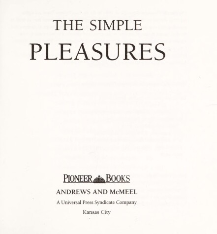 Book cover for The Simple Pleasures