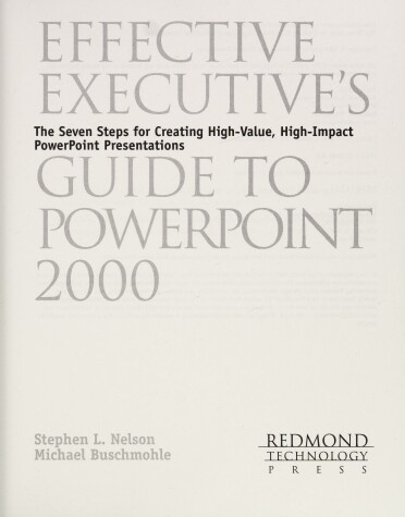 Book cover for Effective Executive's Guide to PowerPoint 2000