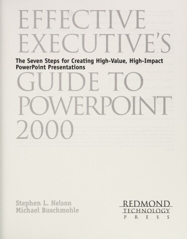 Cover of Effective Executive's Guide to PowerPoint 2000