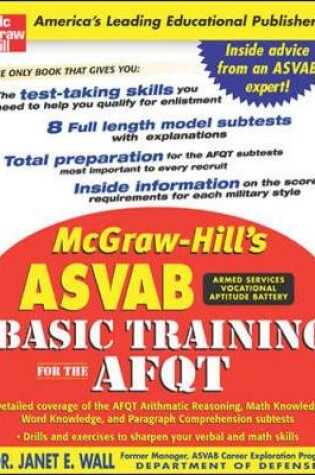 Cover of McGraw-Hill's ASVAB Basic Training for the Afqt