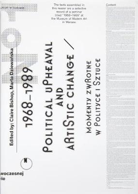 Book cover for 1968–1989. Political Upheaval and Artistic Change