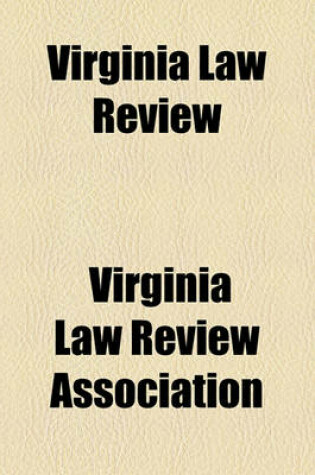 Cover of Virginia Law Review (Volume 7)