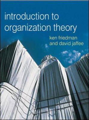 Book cover for Introduction to Organizational Theory