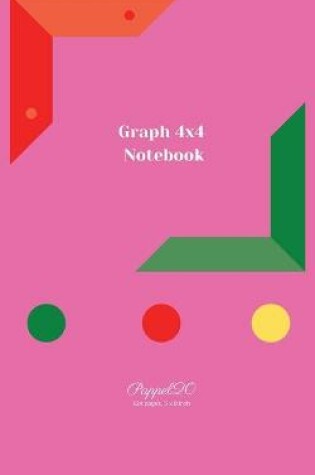 Cover of Graph 4x4 Notebook - Pink cover - 124 pages-5x8-Inches