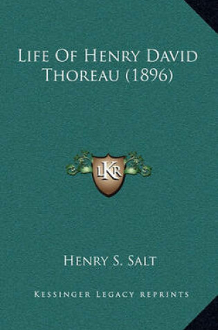 Cover of Life Of Henry David Thoreau (1896)