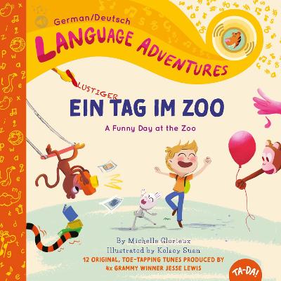 Book cover for Ein lustiger Tag im Zoo (A Funny Day at the Zoo, German / Deutsch language)