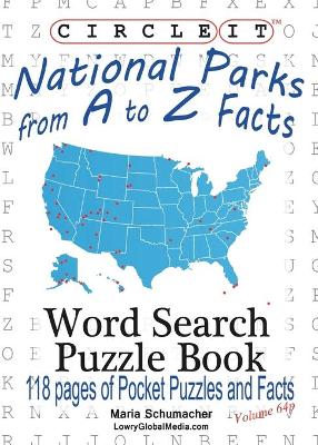 Book cover for Circle It, National Parks from A to Z Facts, Pocket Size, Word Search, Puzzle Book