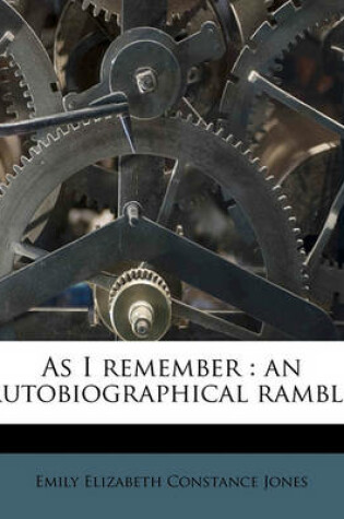 Cover of As I Remember