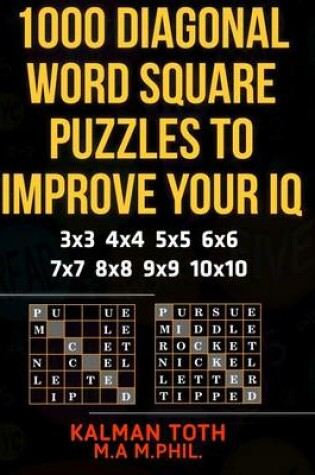 Cover of 1000 Diagonal Word Square Puzzles to Improve Your IQ