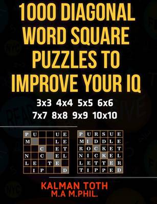 Cover of 1000 Diagonal Word Square Puzzles to Improve Your IQ