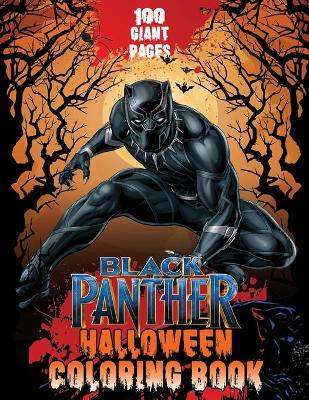 Book cover for Black Panther Halloween Coloring Book