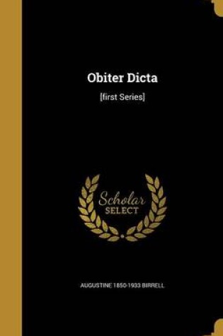 Cover of Obiter Dicta