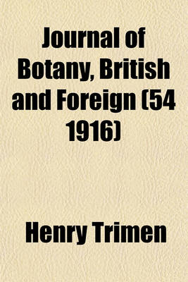 Book cover for Journal of Botany, British and Foreign (54 1916)