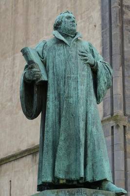 Book cover for A Weathered Bronze Statue of Martin Luther in Germany