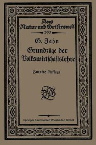 Cover of Grundzüge der Volkswirtschaftslehre