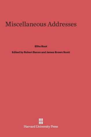 Cover of Miscellaneous Addresses