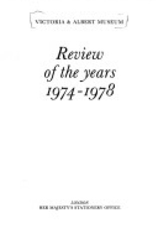 Cover of Review of the Years 1974-78