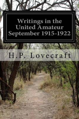 Book cover for Writings in the United Amateur September 1915-1922