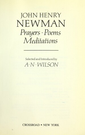Book cover for Prayers, Poems, Meditations