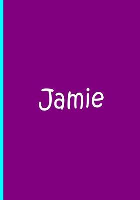 Book cover for Jamie - Blue and Purple Notebook / Journal / Blank Lined Pages