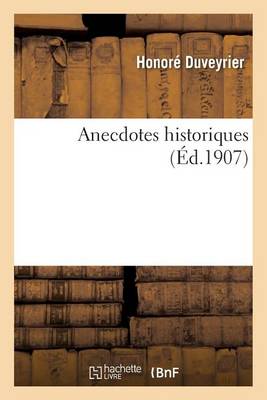 Cover of Anecdotes Historiques