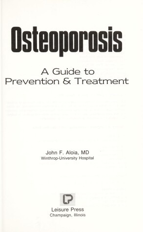 Book cover for Osteoporosis