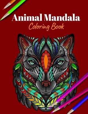 Book cover for Animal Mandala Coloring Book