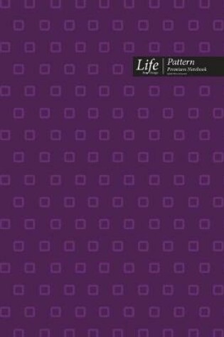 Cover of Square Pattern Composition Notebook, Dotted Lines, Wide Ruled Medium Size 6 x 9 Inch (A5), 144 Sheets Purple Cover