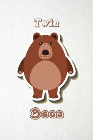 Cover of Twin Bear A5 Lined Notebook 110 Pages